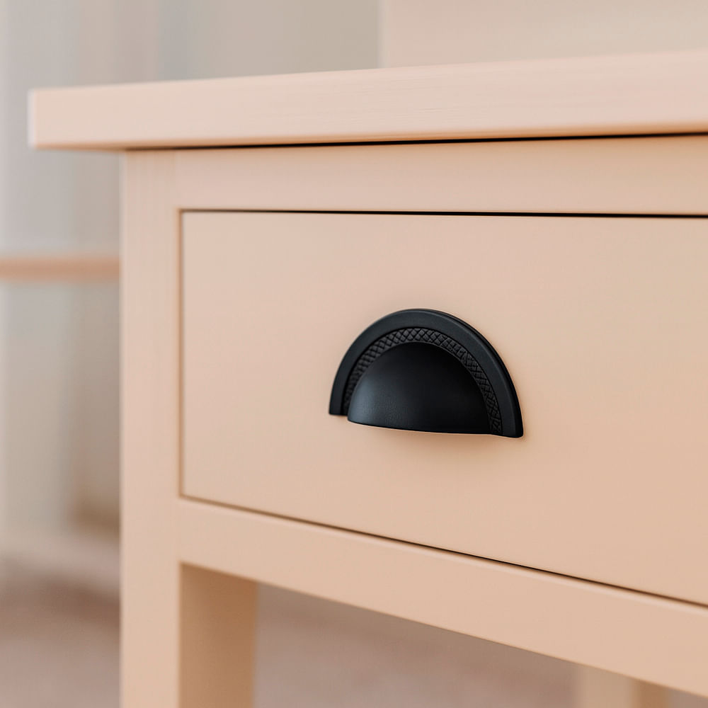 Puxador Concha Shell 48mm Preto Zen